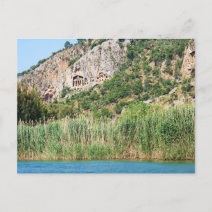 Lycian Rock Tombs, Dalyan, Türkei Postkarte
