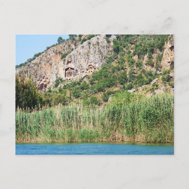 Lycian Rock Tombs, Dalyan, Türkei Postkarte (Vorderseite)