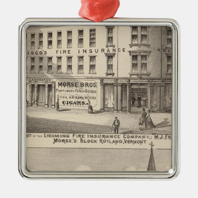 Lycoming Fire Insurance Company Silbernes Ornament (Vorne)