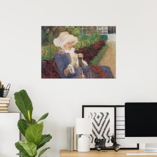 Lydia Crocheting in Garden at Marly, Mary Cassatt Poster