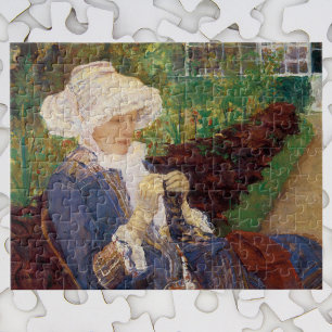 Lydia Crocheting in Garden at Marly, Mary Cassatt Puzzle