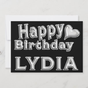 Lydia Happy Birthday Karte Grußkarte mit Herz