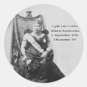 Lydia Liliʻu Loloku Walania Kamakaʻeha Runder Aufkleber