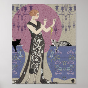 Lydia und Bengalisch in Mauve und Taupe Poster