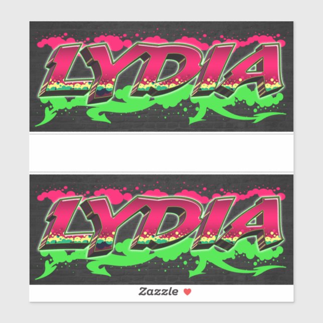 Lydia Vorname Name Graffiti Aufkleber Sticker (Blatt)