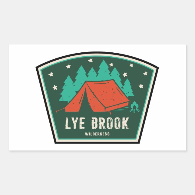 Lye Brook Wilderness Vermont Camping Rechteckiger Aufkleber (Vorderseite)