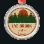 Lye Brook Wilderness Vermont Ornament Aus Metall<br><div class="desc">Lye Brook Wilderness in southern Vermont is a forested high plateau in Green Mountain National Forest that offers hiking and backpacking on trails like the Lye Brook and Branch Pond trails to features such as Lye Brook Falls and remote ponds for quiet outdoor recreation.</div>