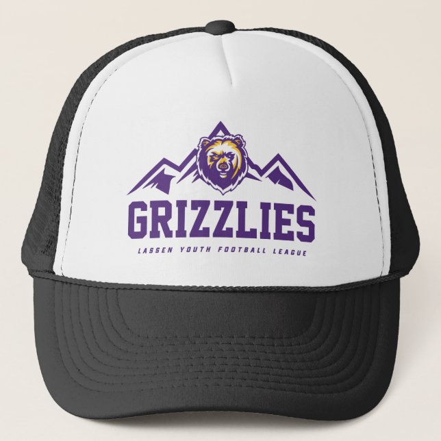 LYFL 14 | Lila Grizzles Pro Logo Trucker Hat Truckerkappe (Vorderseite)