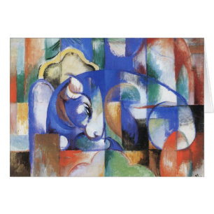 Lying Bull von Franz Marc, Vintage kubistische Kun