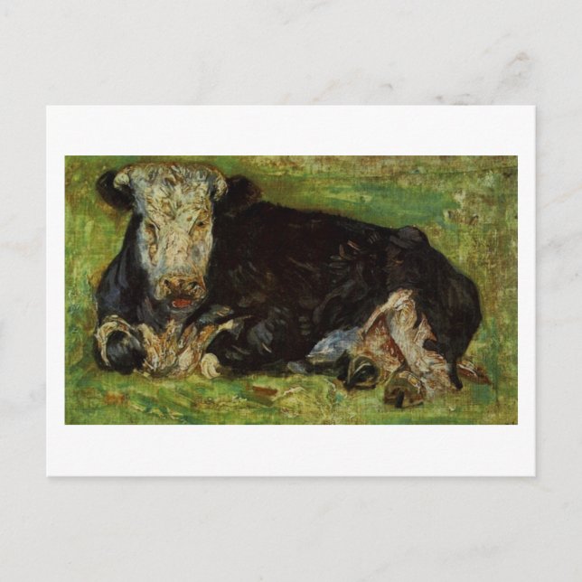 Lying Cow, Vincent van Gogh Postkarte (Vorderseite)