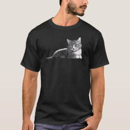 Lying Tabby Cat - Relaxte Elegant Kitty TSQ T-Shirt