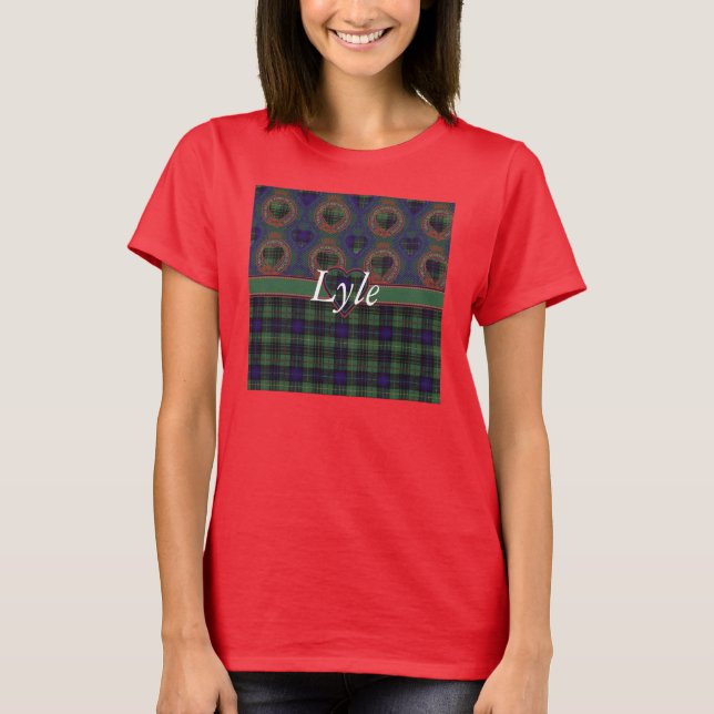 Lyle Clan karierter schottischer Kilt Tartan T-Shirt (Vorderseite)
