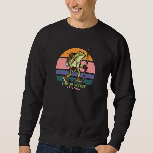 Lyman Lake State Park Arizona Hiking Frog Walking  Sweatshirt (Vorderseite)