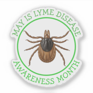 Lyme-Borreliose-Aufklärungsmonat   Hirschzecke  Aufkleber