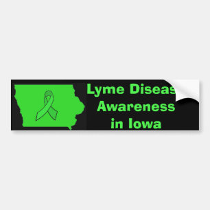 Lyme-Borreliose-Bewusstsein in Iowa Aufkleber Autoaufkleber