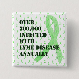 Lyme-Borreliose-Bewusstseins-Band-Knopf Button