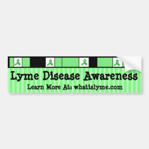 Lyme-Borreliose-Bewusstseins-Schleifen-Aufkleber Autoaufkleber