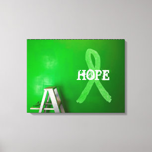 Lyme-Borreliose-Bewusstseins-Schleifen-HOPE-Wand-L Leinwanddruck