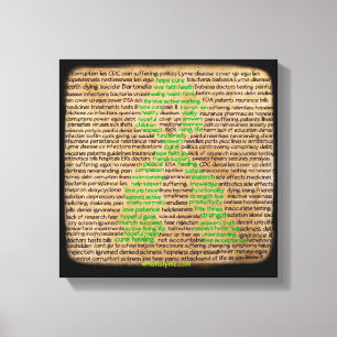 Lyme-Borreliose-Gefühle Poster, Verleugnet, Ignori Leinwanddruck