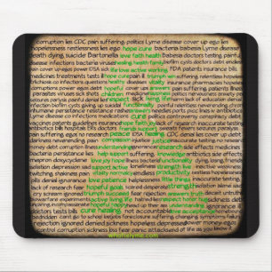 Lyme-Borreliose-Gefühle Poster, Verleugnet, Ignori Mousepad