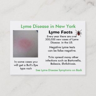 Lyme-Borreliose in New York Informationskarten Visitenkarte
