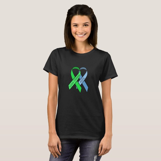 Lyme Disease and POTS Awareness Ribbons Shirt (Vorne ganz)
