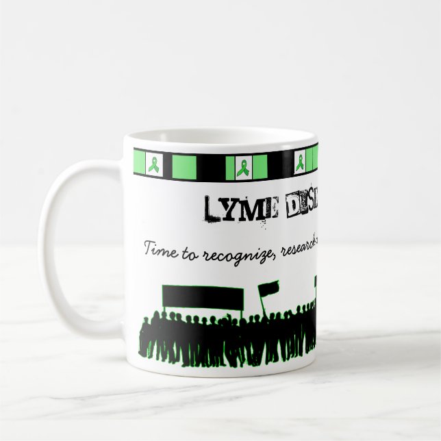 Lyme Disease Awareness Coffee Tasse (Links)