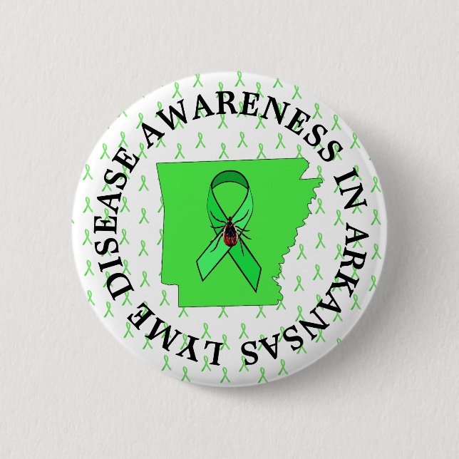 Lyme Disease Awareness in Arkansas Button (Vorderseite)