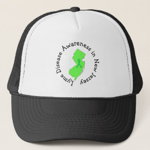 Lyme Disease Awareness in New Jersey Ribbon Hat Truckerkappe