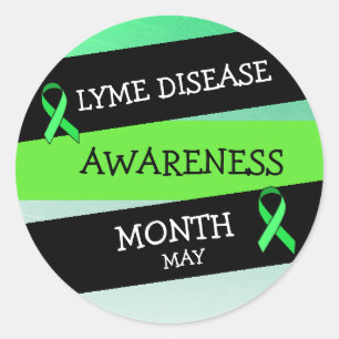 Lyme Disease Awareness Month Ribbon Stickers