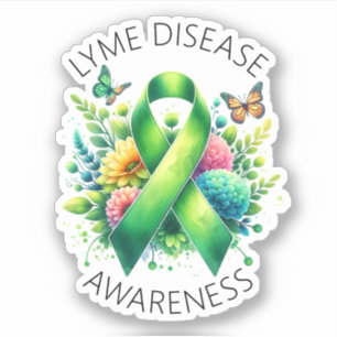 Lyme Disease Awareness Ribbon Aufkleber