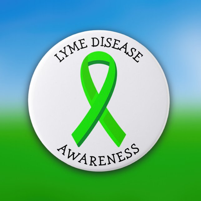 Lyme Disease Awareness Ribbon Button (Von Creator hochgeladen)