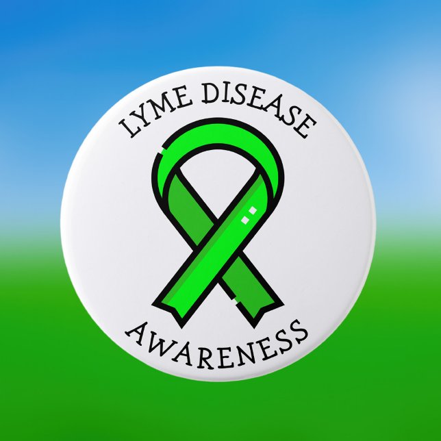 Lyme Disease Awareness Ribbon Button (Von Creator hochgeladen)