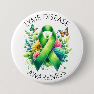 Lyme Disease Awareness Ribbon Button