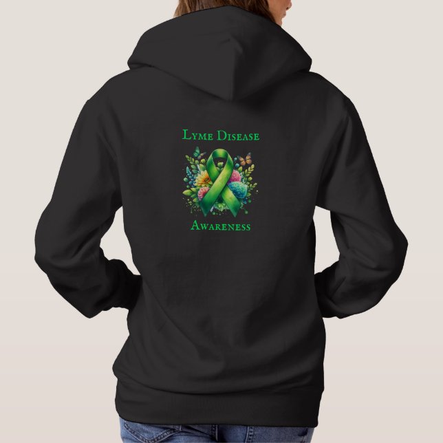 Lyme Disease Awareness Ribbon Hoodie (Rückseite)