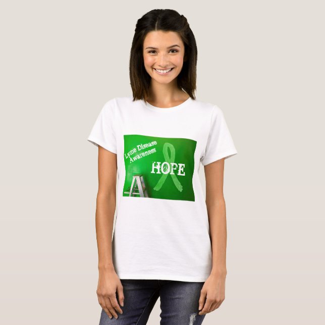 Lyme Disease Awareness Ribbon HOPE Tshirt (Vorne ganz)
