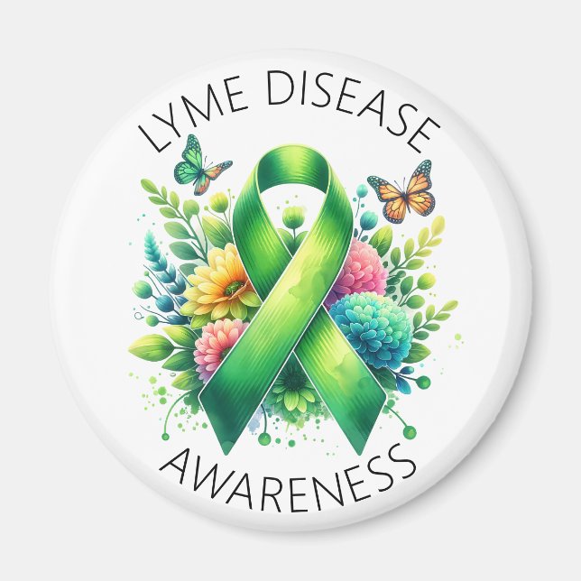 Lyme Disease Awareness Ribbon Magnet (Vorne)