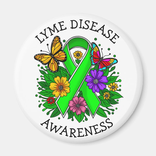 Lyme Disease Awareness Ribbon Magnet (Vorne)