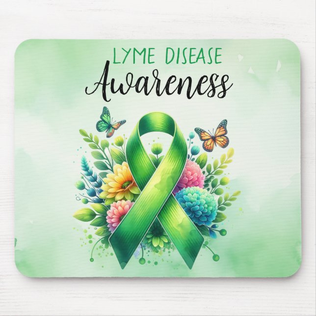 Lyme Disease Awareness Ribbon Mousepad (Vorne)