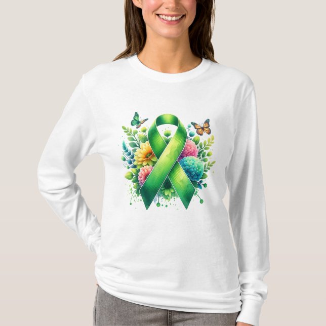 Lyme Disease Awareness Ribbon T-Shirt (Vorderseite)