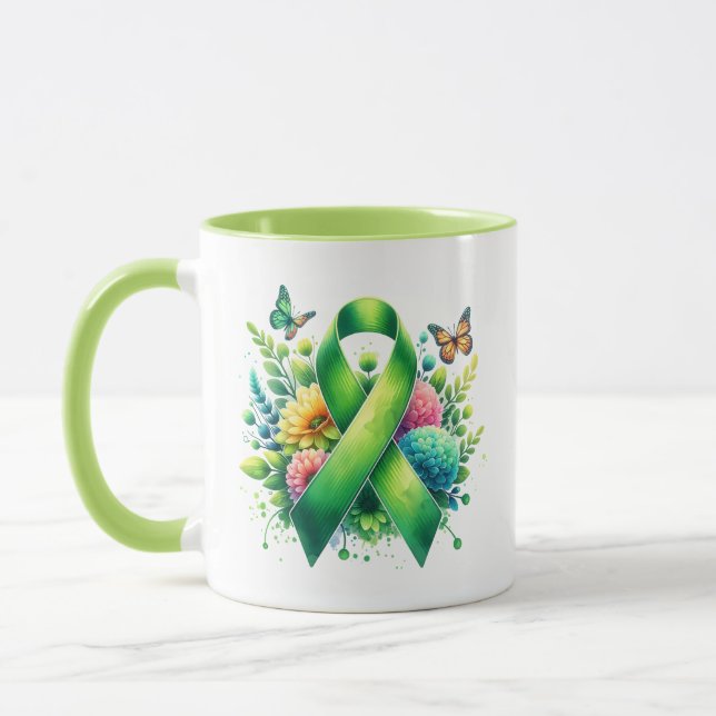 Lyme Disease Awareness Ribbon Tasse (Links)