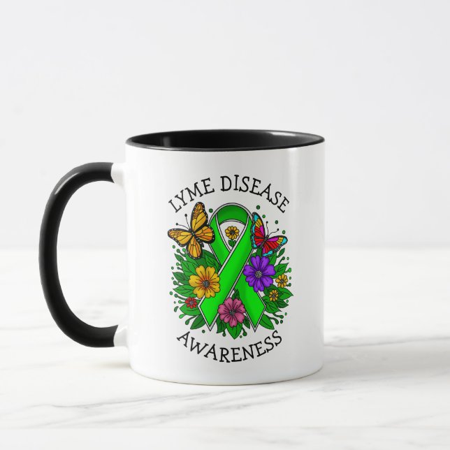 Lyme Disease Awareness Ribbon Tasse (Links)