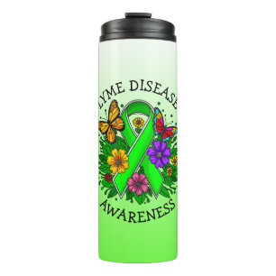 Lyme Disease Awareness Ribbon Thermosbecher