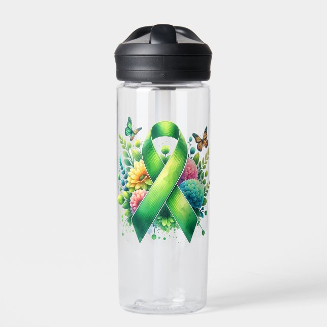 Lyme Disease Awareness Ribbon Trinkflasche (Vorderseite)