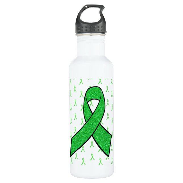 Lyme Disease Awareness Ribbon Water Flasche Trinkflasche (Vorderseite)
