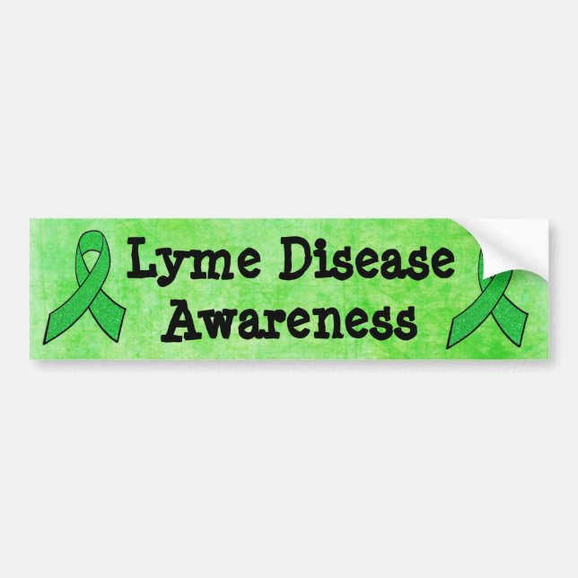 Lyme Disease Awareness Ribbons Autoaufkleber (Vorne)