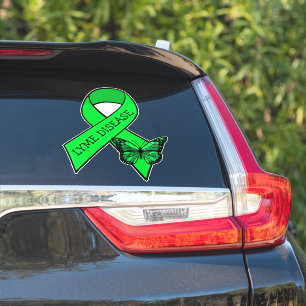 Lyme Disease Awareness Ribbons Butterfly Sticker