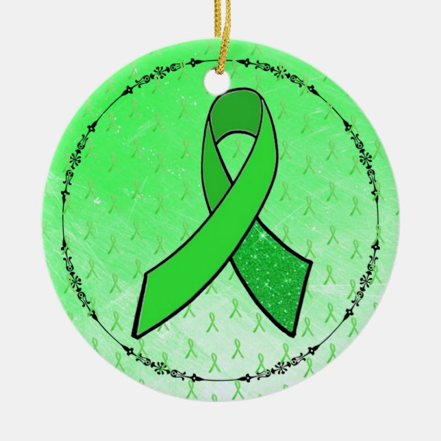 Lyme Disease Awareness Ribbons Ornament (Vorne)