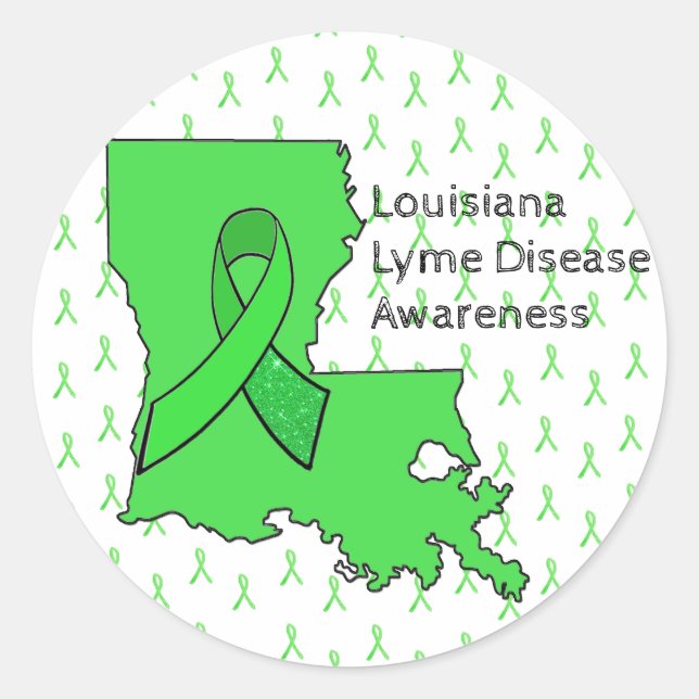 Lyme Disease Awareness Stickers for Louisiana (Vorderseite)