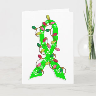 Lyme Disease Christmas Lights Ribbon Feiertagskarte